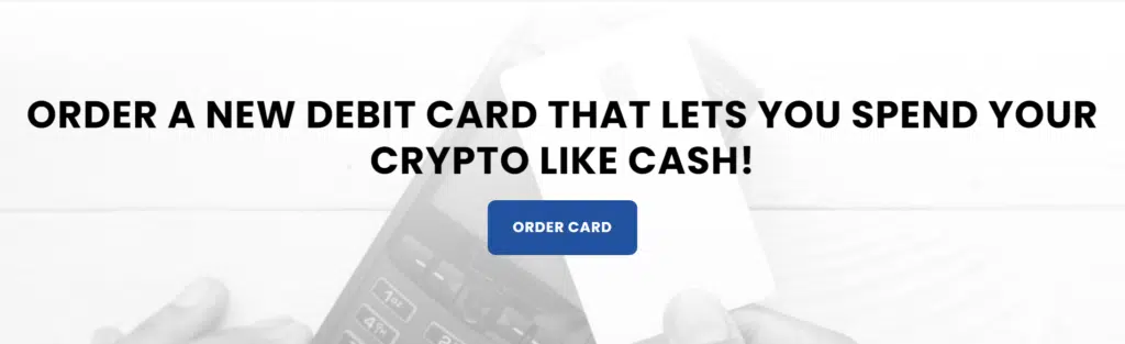 Investments Global crypto credit card / debit card