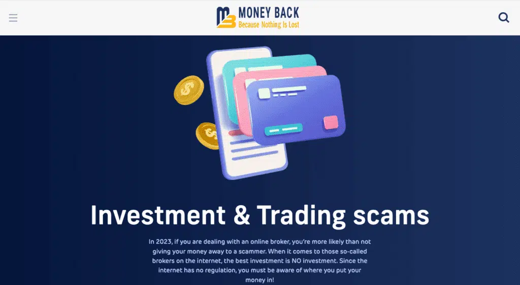 Money Back aggressive approach towards scammers