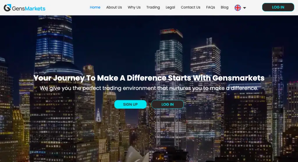 GensMarkets trading platform