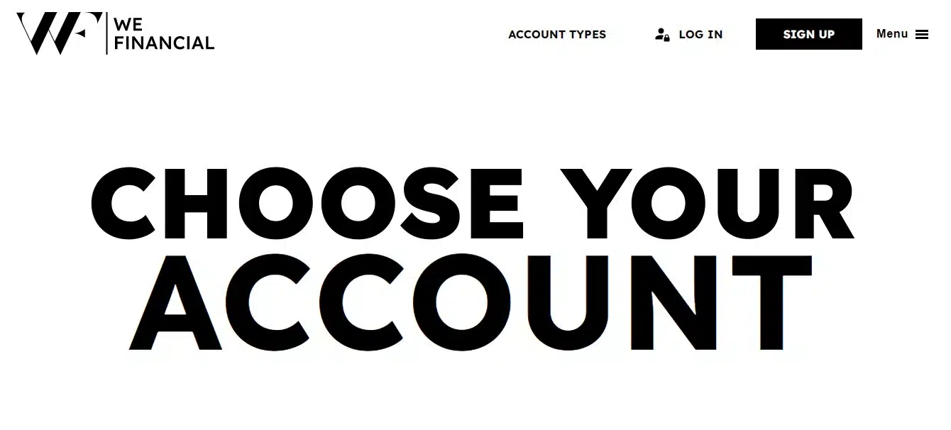 We Financial account types